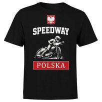 KOSZULKA MĘSKA Z NADRUKIEM SPEEDWAY POLSKA ŻUŻEL SPORT DLA KIBICA 4XL