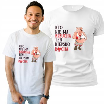 Koszulka Męska z Nadrukiem  T-shirt Na Prezent Bez Brzucha XXL - Plexido
