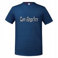 Koszulka męska z napisem Los Angeles w stylu gotyckim modna T-shirt męski