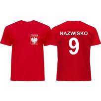 Koszulka męska z własnym nadrukiem POLSKA dla kibica KIBIC drużyna XS ARTEX FASHION