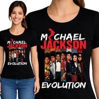Koszulka MIchael Jackson Damska T-Shirt Prezent Dla Fana XL F54 Czarna FRUIT OF THE LOOM