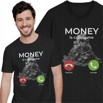 Koszulka Money IS Calling Pieniądze Kapitalizm Kryptowaluty Dolary Bitcoin