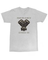 Koszulka motocyklowa Kocham Harleya z Motocyklem Silnikiem Szara L