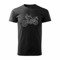 Koszulka motocyklowa z motocyklem Honda Africa Twin CRF1100L męska czarna-XXL
