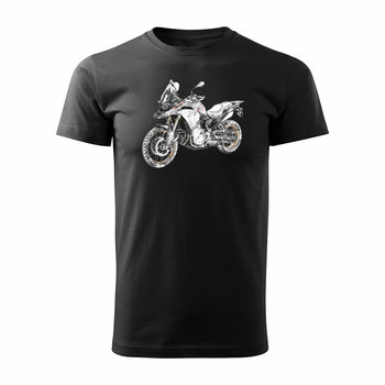 Koszulka motocyklowa z motocyklem na motor BMW GS F850 męska czarna-L