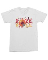 Koszulka muzyczna Rock and Roll Prezent dla muzyka Biała L