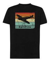 Koszulka Myśliwiec Spitfire 2 Wojna Światowa Czarna L