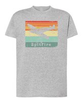 Koszulka Myśliwiec Spitfire 2 Wojna Światowa Szara XL