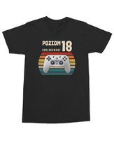Koszulka na 18. urodziny Poziom 18 odblokowany Prezent Czarna M