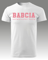 Koszulka na Dzień Babci Uniwersytet Życia SNO / Biały XXL Przód