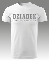 Koszulka na Dzień Dziadka Zaklinacz Wnuków SNO / Biały XL Przód