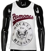 koszulka na ramiączka RAMONES - ROCKET TO RUSSIA, biała-S Inna marka