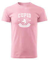 Koszulka na Walentynki Cupid University Różowy M