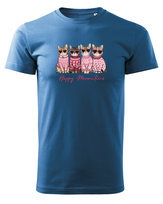 Koszulka na Walentynki Happy Meowentine's Koty Jasnoniebieski S