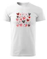 Koszulka na Walentynki Kochaj Całym Sercem Biały L