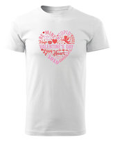 Koszulka na Walentynki Serce Pełne Miłości Biały XL