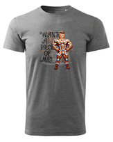 Koszulka na Walentynki Want a piece of me? Ciemnoszary  L