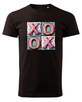 Koszulka na Walentynki XOXO - Uściski i Pocałunki Ciemnobrązowy XL