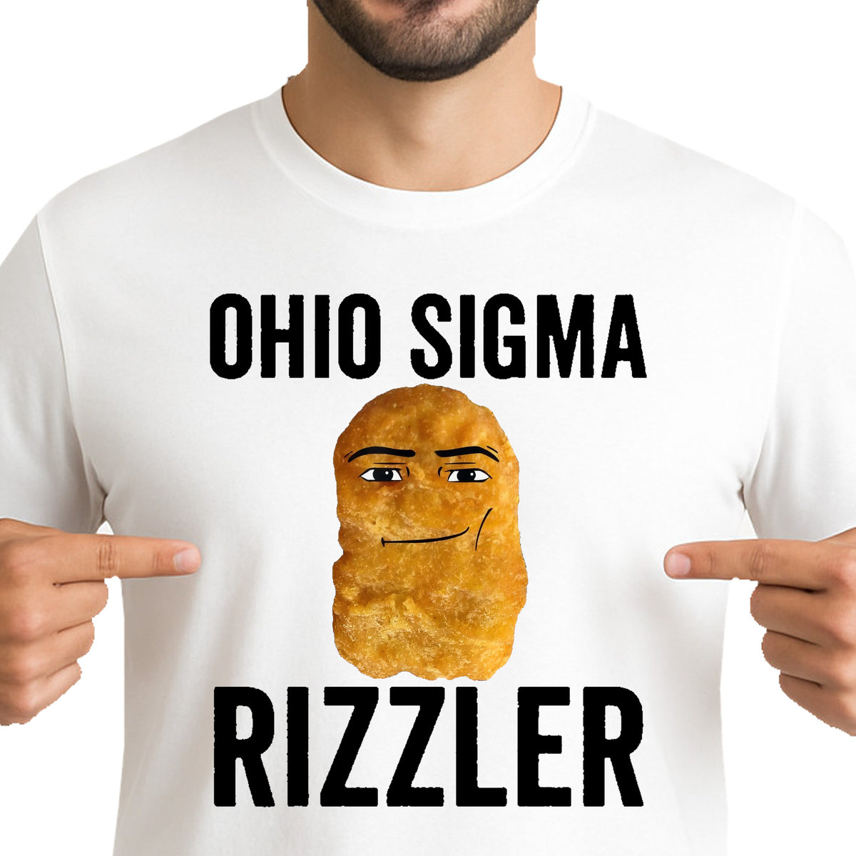 KOSZULKA Ohio Sigma Rizzler Chicken Nugget Śmieszna Meme Memy L 3561 ...