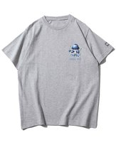 Koszulka oversize Chill Vibes Grzyb Minimalistyczna Szara XL