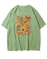 Koszulka oversize Jesienne Kwiaty Piękno na Prezent Matcha M