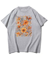 Koszulka oversize Jesienne Kwiaty Piękno na Prezent Szara S