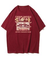 Koszulka oversize Kaseta Retro Stare Dobre Czasy Bordowy 3XL