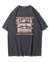 Koszulka oversize Kaseta Retro Stare Dobre Czasy Grafitowy 3XL