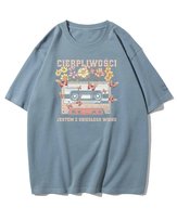 Koszulka oversize Kaseta Retro Stare Dobre Czasy Niebieska 3XL