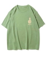 Koszulka oversize Kciuk w Górę Okey Minimalistyczna Matcha L