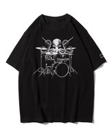 Koszulka oversize Kraken Perkusista Muzyka Prezent Czarny L