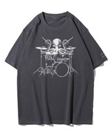 Koszulka oversize Kraken Perkusista Muzyka Prezent Grafitowy M