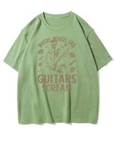 Koszulka oversize Krzyk Gitary Muzyka Szkielet Matcha XL