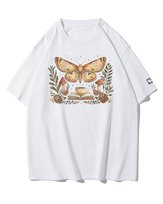 Koszulka oversize Nocny Motyl z Książką Mól Książkowy Biały M