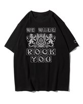 Koszulka oversize Queen We Will Rock You Muzyka Koncert Czarny 3XL