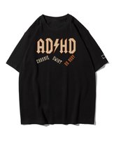 Koszulka oversize Rock ADHD Parodia ACDC na Prezent Czarny XXL
