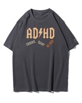 Koszulka oversize Rock ADHD Parodia ACDC na Prezent Grafitowy XXL