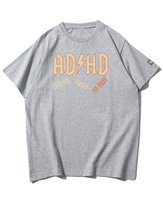 Koszulka oversize Rock ADHD Parodia ACDC na Prezent Szara L