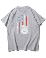 Koszulka oversize Rock Gitara Amerykańska Muzyka Szara S