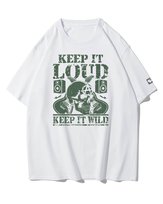 Koszulka oversize Rock Głośno i Dziko Muzyka Gitara Biały XXL