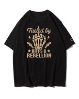 Koszulka oversize Rock i Bunt Gitara Muzyka Szkielet Czarny L