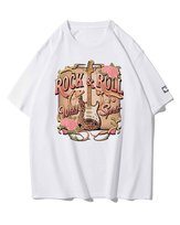 Koszulka oversize Rock & Roll Rockowa Dusza Gitara Muzyka Biały S