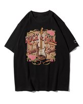 Koszulka oversize Rock & Roll Rockowa Dusza Gitara Muzyka Czarny S