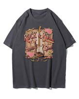 Koszulka oversize Rock & Roll Rockowa Dusza Gitara Muzyka Grafitowy XL