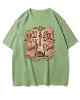 Koszulka oversize Rock & Roll Rockowa Dusza Gitara Muzyka Matcha XL