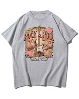Koszulka oversize Rock & Roll Rockowa Dusza Gitara Muzyka Szara XL