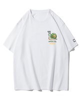 Koszulka oversize Ślimaczy Luz Śmieszne Zwierzęta Biały XL