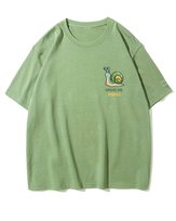 Koszulka oversize Ślimaczy Luz Śmieszne Zwierzęta Matcha S