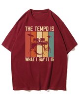 Koszulka oversize Tempo Perkusisty Muzyka Kolory Prezent Bordowy 3XL