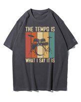 Koszulka oversize Tempo Perkusisty Muzyka Kolory Prezent Grafitowy XL